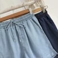 High-waisted wide-leg casual shorts